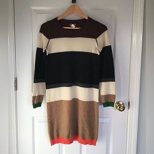 J Crew cashmere color block sweater dress XS